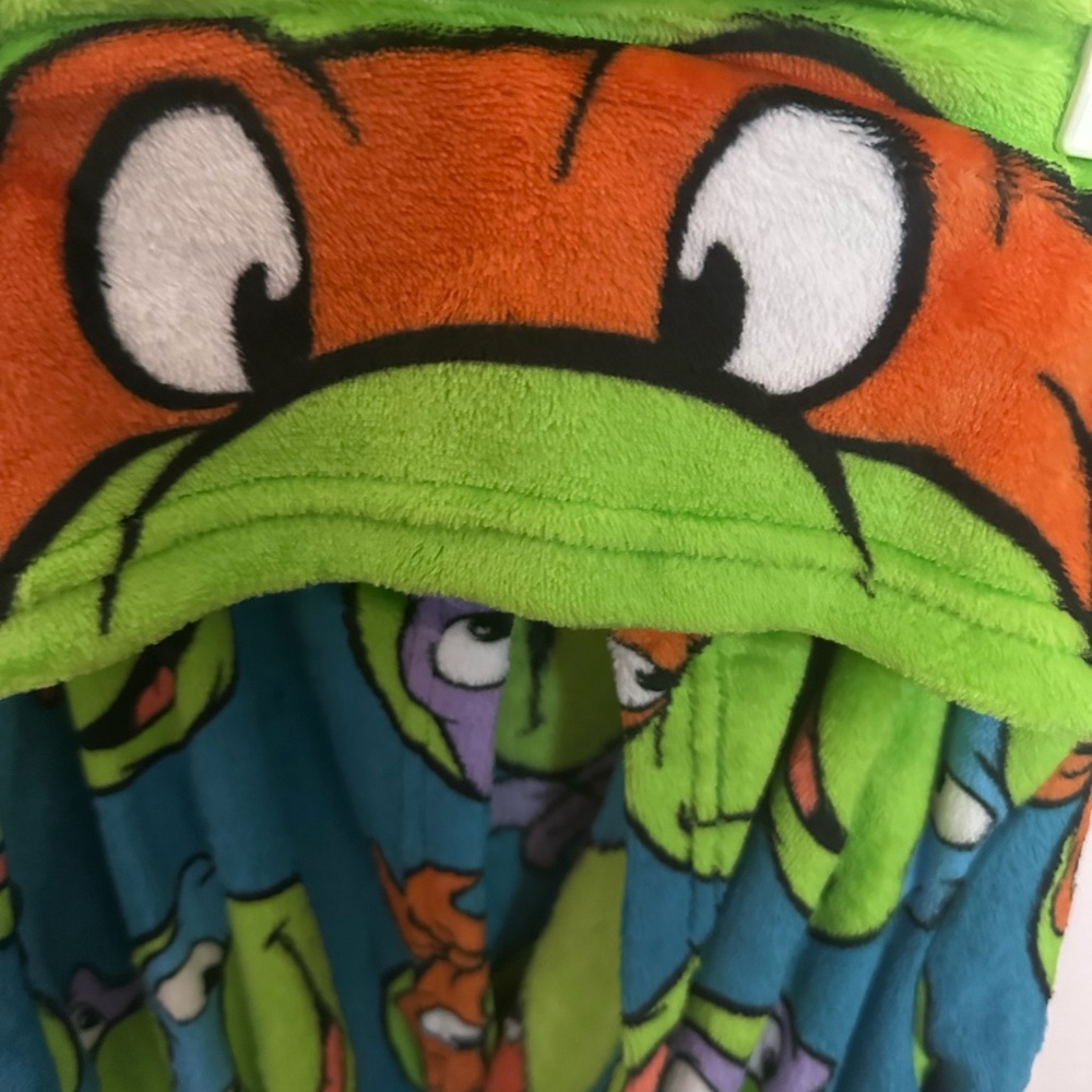 Kids ninja turtles robe- Green, Orange, Blue - Picture 2 of 6